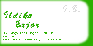 ildiko bajor business card
